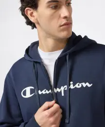 Champion Script Shop Full Zip Hoodie Sweatshirt 4