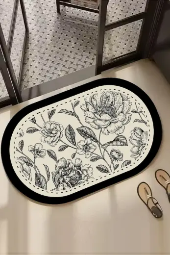 Rasse Tekli 60x100 Cm Banyo Paspas Seti, Kaydırmaz Tabanlı Djtbanyo Renkli