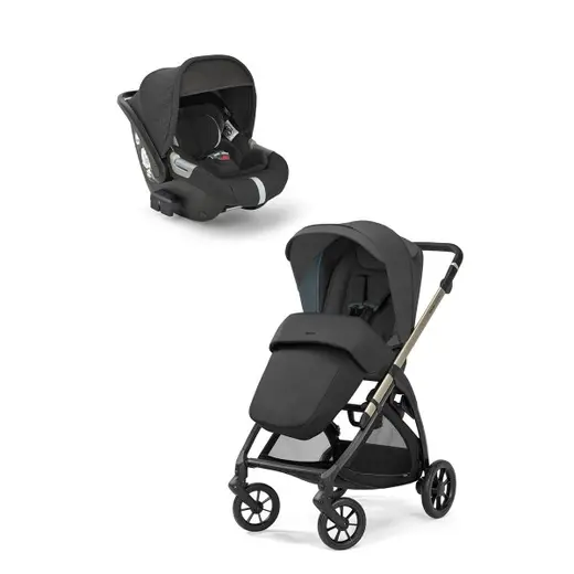 Inglesina Electa+ Tek El Tek Hamle ile Katlanıp Açılan Çift Yön Bebek Arabası Ana Kucağı Hediyeli - Upper Black