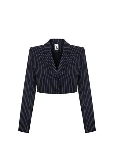 Isla Lacivert Kısa Kadın Blazer Ceket