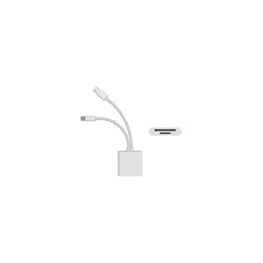 Mettzchrom Çift Kablolu SD Kart Okuyucu Lightning Type-C iPhone 15 16 Serilerine Uyumlu