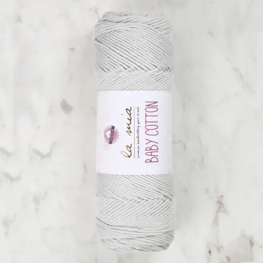 La Mia Baby Cotton Açık Gri El Örgü İpi - L047