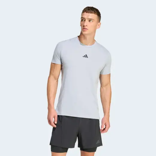 adidas Designed For Erkek Gri Antrenman T-Shirt