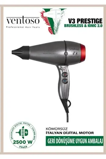 V3 Prestige Brushless & Ionic 2.0 2500w Profesyonel Fön Makinesi Gokturk Red