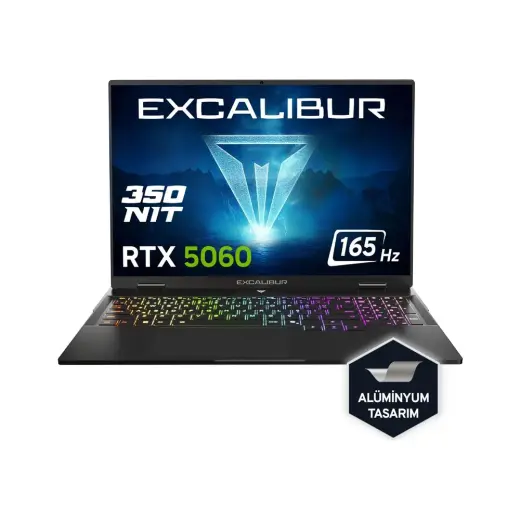 Casper Excalibur G915 i7-13620H 64 GB 1 TB 8 GB RTX5060 165HZ 16" Freedos Gaming Laptop G915.1362-EF60X-C