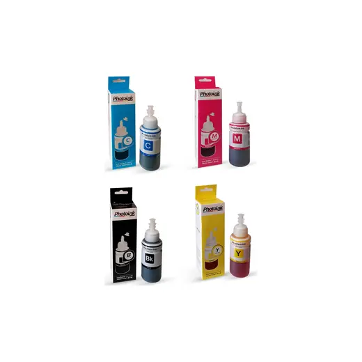 Photoink Uyumlu 4 Renk Takım (4X70 Ml) Mürekkep -/L110/L210/L220/ L300/L310/L355/L365/L550/L565 /L800/L382/L386/L1300/L1800/L3050/L3060/L3070 Uyumu