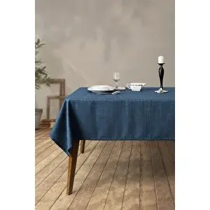 Denizli Concept Lacivert Masa Örtüsü - Şık Ve Modern Tasarım - Leke Tutmaz Masa Örtüsü - Grande