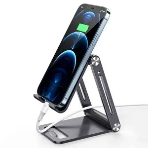 Juo Alüminyum Katlanabilir Metal Masaüstü Telefon Standı Uzay Grisi