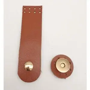 Nusrat Bilişim Çanta Aksesuar 11x3 Cm Taba Gerçek Deri Düz Çanta Kapağı Light Gold Metalli