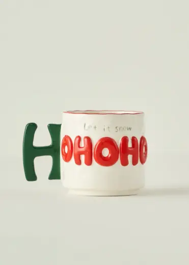 HoHoHo Yılbaşı Stoneware Kupa (360 cc)