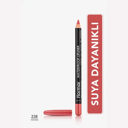 Flormar Suya Dayanıklı ve Yoğun Pigmentli Mat Dudak Kalemi 238 Pure Rose