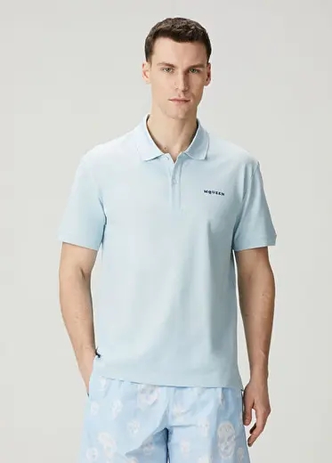 Açık Mavi Polo Yaka T-shirt