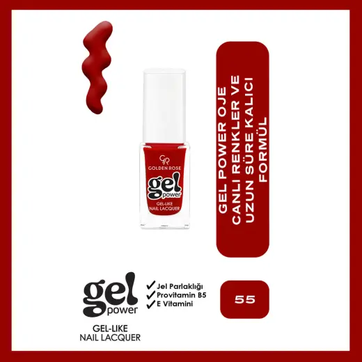 Golden Rose Power Gel Like Nail Oje No: 55