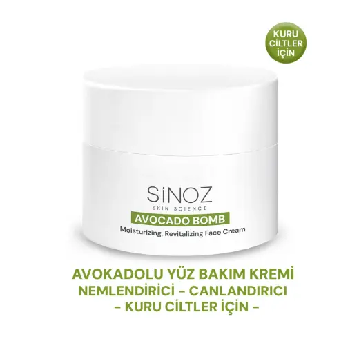 Sinoz Avocado Bomb Nemlendirici ve Canlandırıcı Yüz Kremi 50 ml