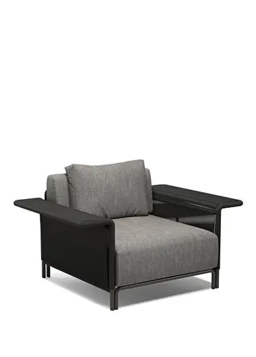 Baixa Charcoal Rattan Bahçe Koltuğu