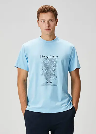 Mavi Baskılı T-shirt