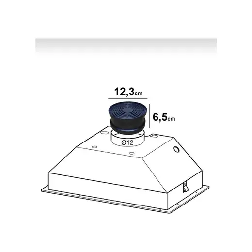 Universal Bosch DLN53AA70 Gömme Aspiratör Için Muadil Karbon Filtre Baca Plastiğine Takılan Koku Filtresi