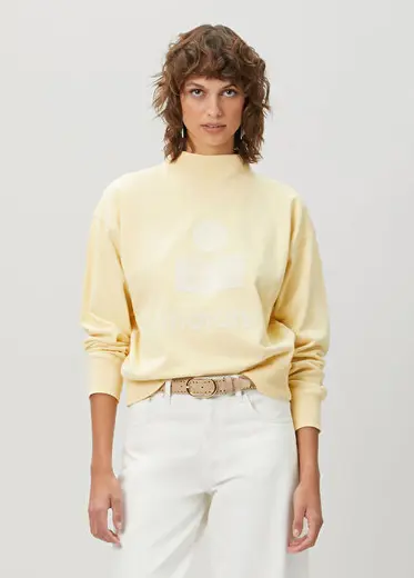 Moby Açık Sarı Logolu Sweatshirt