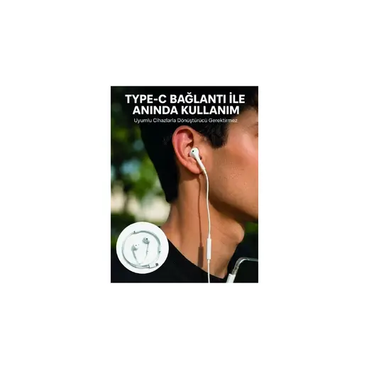 Nemere İthalat Type C Kablolu Kulak Içi Kulaklık Net Ses ve Güçlü Bas Deneyimi Yeni Nesil Nemere Ithalat