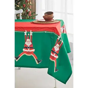 Ays Home Kırmızı Noel Baba Yılbaşı Christmas Yemek Masa Örtüsü