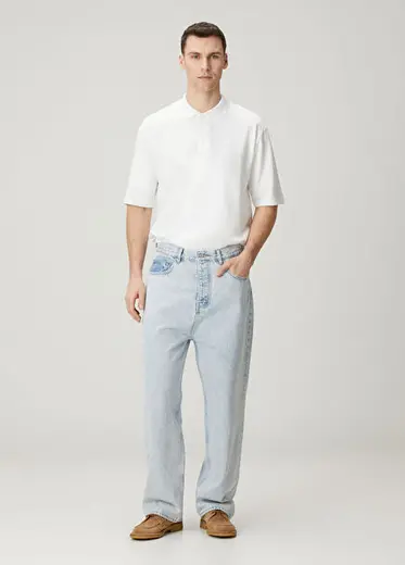 Açık Mavi Baggy Jean Pantolon