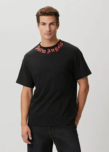 Siyah Logo Baskılı T-shirt
