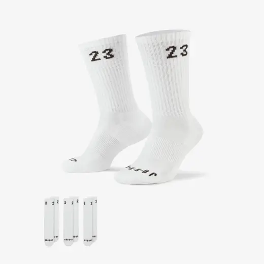 Jordan Essential Unisex Beyaz 3lü Çorap