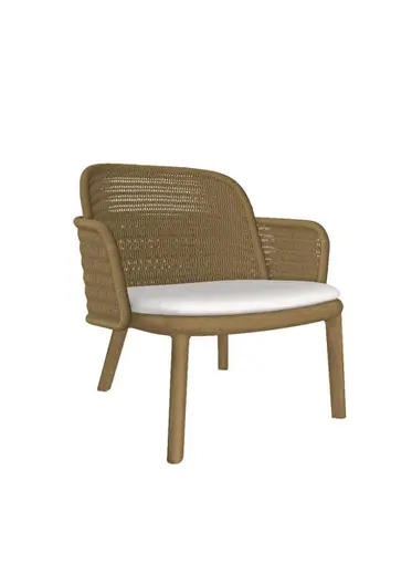 Tribu Suro Lounge Natural Teak Alüminyum Örgü Bahçe Koltuğu