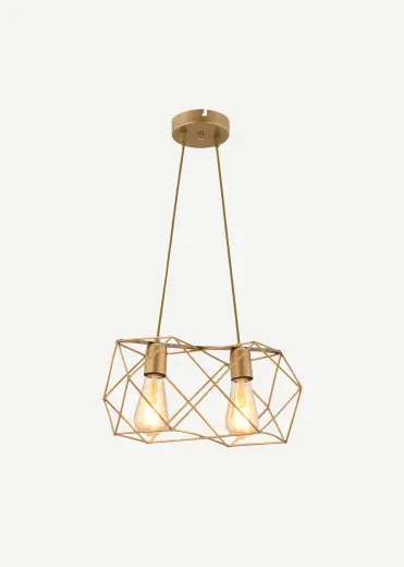 Celine 2'li Sıralı Sarkıt Avize Eskitme (50x75 cm)