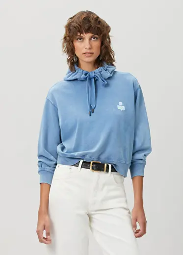 Salmy Mavi Kapüşonlu Sweatshirt