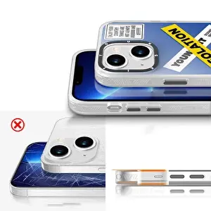 Youngkit Cl007 iPhone 13 Sert Silikon Kılıf Mavi