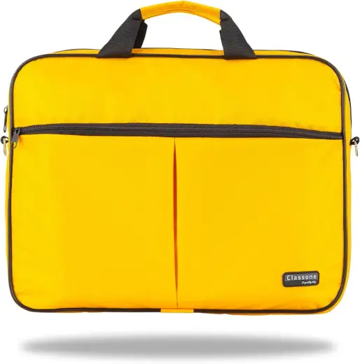Classone WTX308 WTXpro Serisi 15.6 inch Uyumlu Su Geçirmez Kumaş Macbook, Laptop, Notebook El Çantası- Sarı