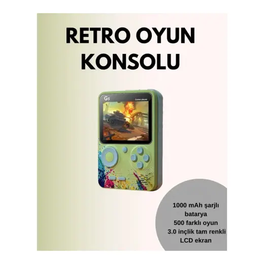 Uravas Store Tv Bağlantılı 500 Oyunlu Mini Gameboy Konsol