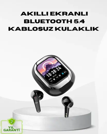 Akıllı Ekranlı Kablosuz Kulaklık – Gürültü Engelleme ve HD Ses Deneyimi