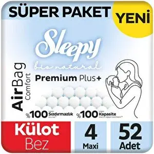 Bio Natural Külot Bez, 4 Beden 52 Adet
