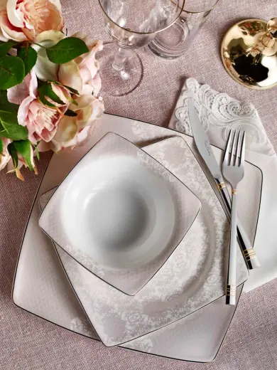 Pierre Cardin Almira 60 Parça 12 Kişilik Yemek Takımı