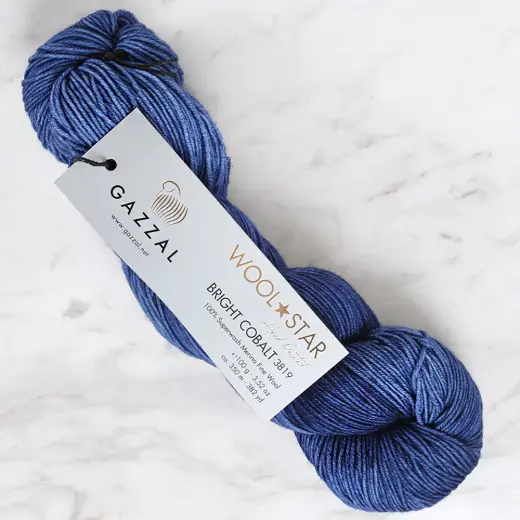 Gazzal Wool Star Mavi El Örgü İpi - 3819