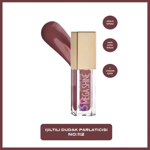 Golden Rose 3D Mega Shine Lipgloss No:112