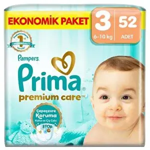 Prima PC Ekonomik 3 Beden, 52 Adet