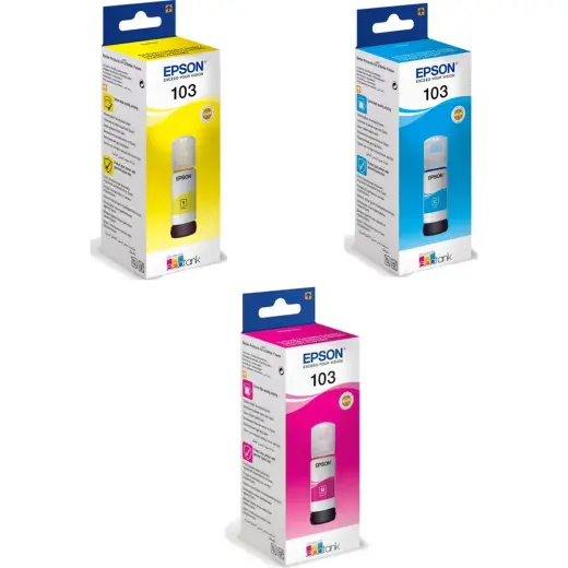 Epson 103 C13T00S24A Ecotank L3151 3 Renk Mürekkep Kartuşu