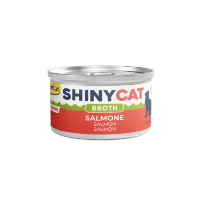GimCat Shinycat Broth Sos İçinde Somonlu Kedi Konservesi 70gr
