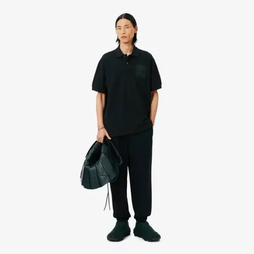 FW25 RUNWAY Unisex Loose Fit Koyu Yeşil Polo