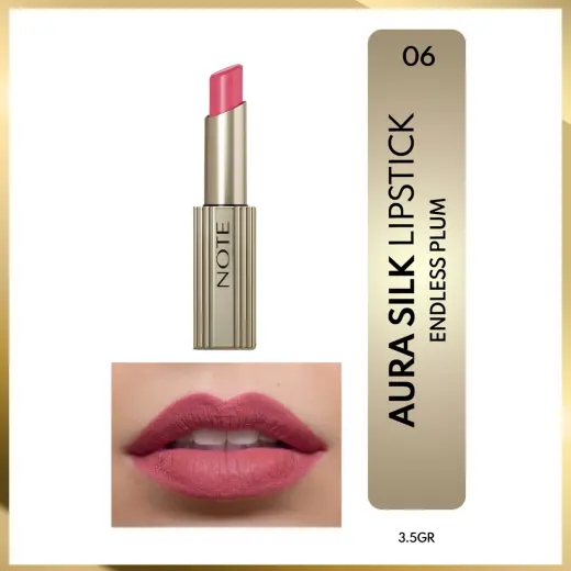 Note Aura Silk Lipstick Ruj 06 Endless Plum
