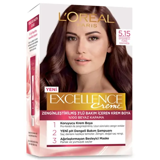 Loreal Paris Excellence Creme Saç Boyası - 5.15 Efsanevi Türk Kahvesi