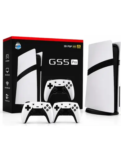 HADRON GS5 PRO Retro Oyun Konsolu HDMI Çift GamePad Seti 128 GB Hafıza Kartlı Beyaz