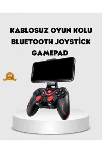 Mey İthalat® Bluetooth Gamepad Kablosuz Oyun Kumandası Tek Cihaz Destekli
