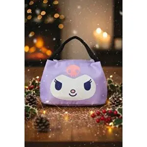 Diğer Sanrio Lisanslı Kuromi Yemek Çantası 26 Cm – Hafif Sevimli Lunch Bag