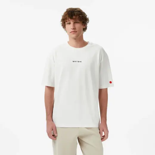 UNITED4 Regular Fit Erkek Bej T-Shirt