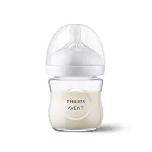 Doğal Tepkili Cam Biberon 120ml 0-3 Ay