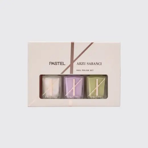 Pastel X Arzu Sabancı Yaz Renkleri ve Parlak Bitişli 3’lü Oje Setleri 809-810-811